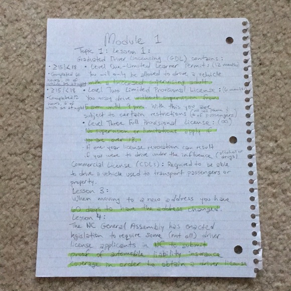 NC Driver’s Ed Books / Notebooks - Picture 7 of 7